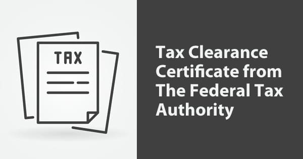 Tax Clearance Certificate from The Federal Tax Authority